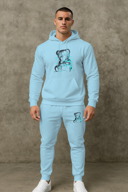 Herren Hoodie Set mit Jogginghose Trendig Grafikdruck Berlin Style