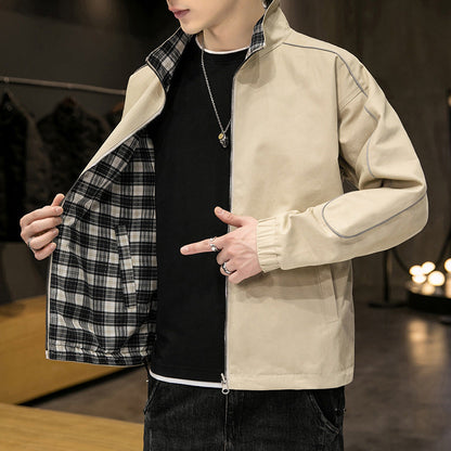 Herren Funktionsjacke atmungsaktiv Karomuster Sportlich