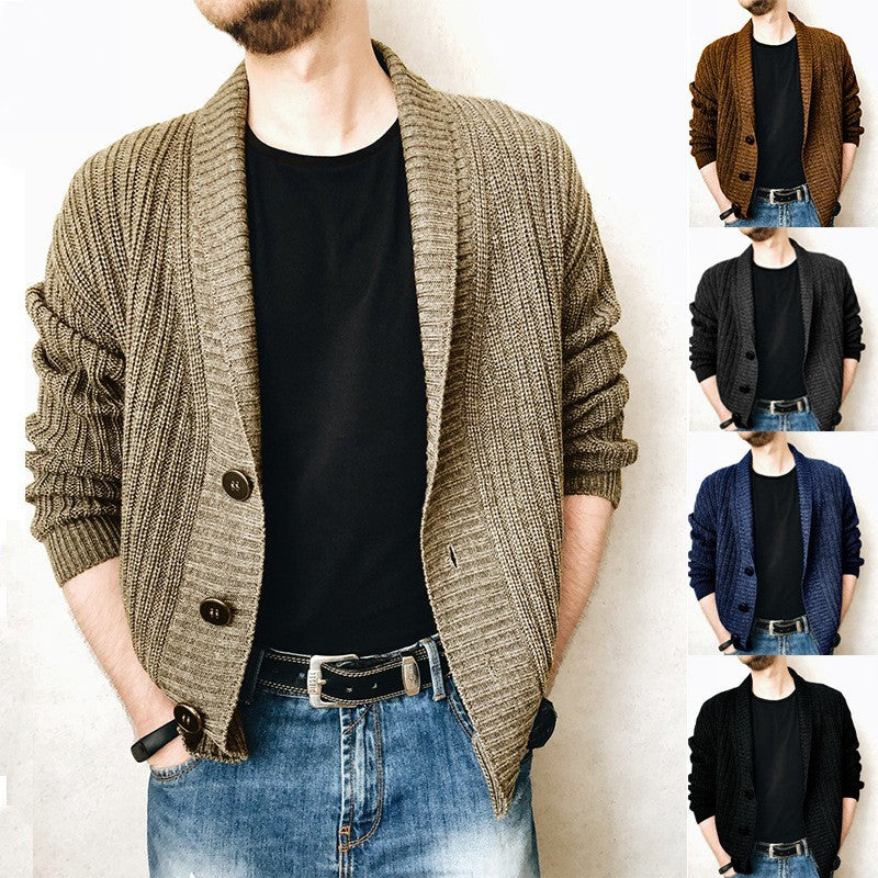 Herren Strickjacke Wellenmuster Modern Berlin Style - BerlinGlamour