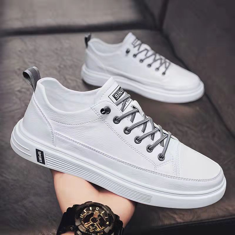 Damen Sneaker Leder Schuhe Bequem Laufsohle