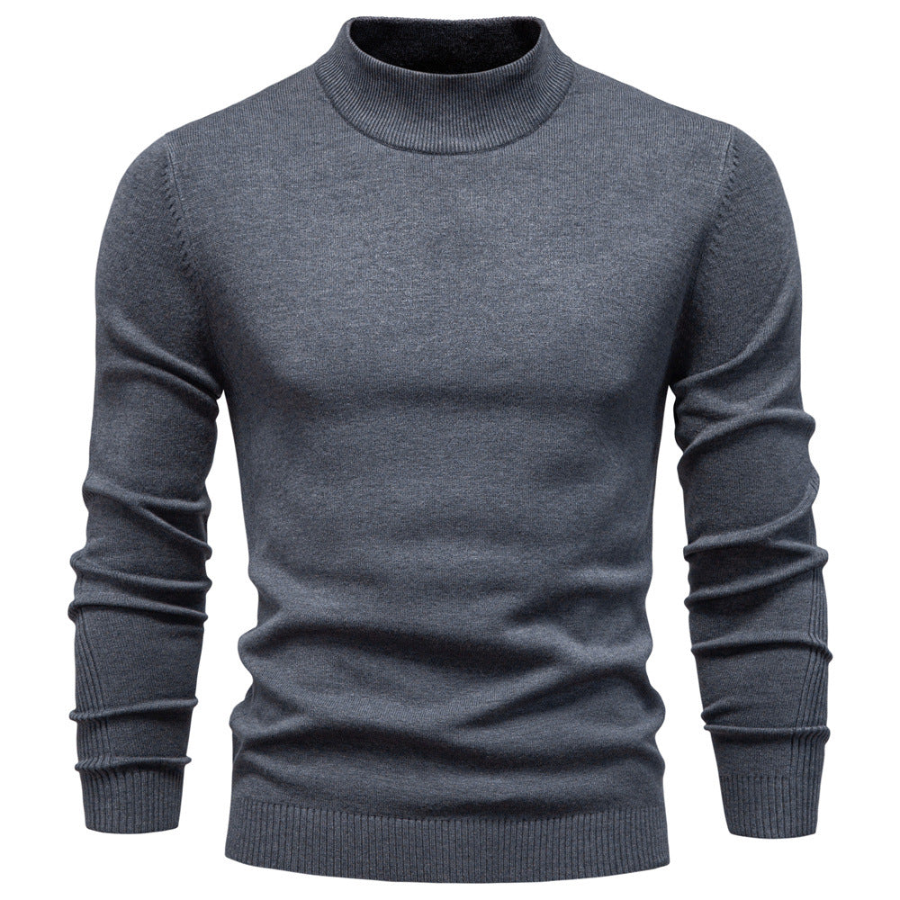 Herren Rollkragenpullover Weich Strick Material Rippstruktur