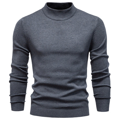 Herren Rollkragenpullover Weich Strick Material Rippstruktur
