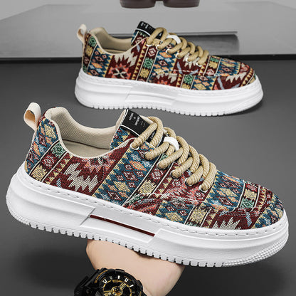 Damen Sneaker Bunt Ethno Muster Soft