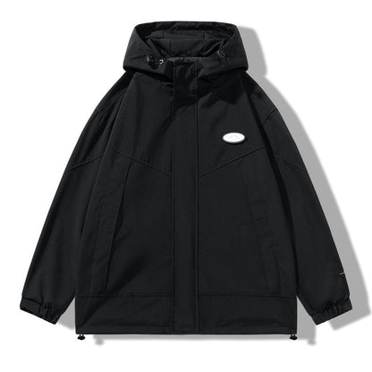 Herren Wetterjacke mit verstellbarer Kapuze Wasserabweisend