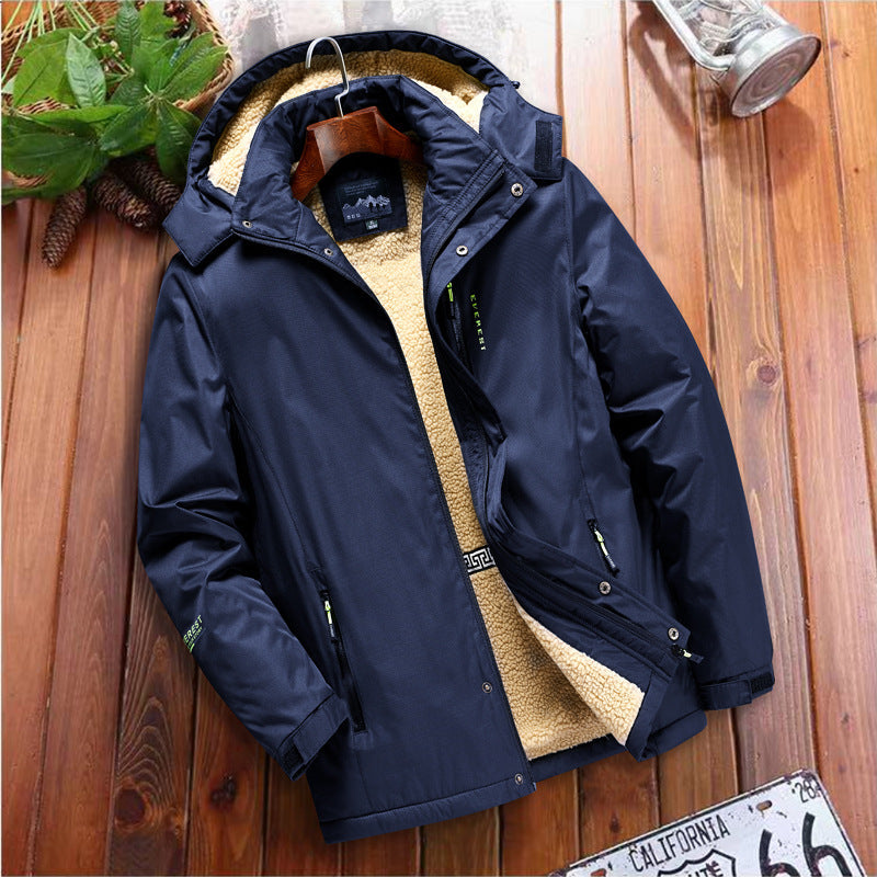 Herren Winterjacke Warm Fleecefutter Praktisch