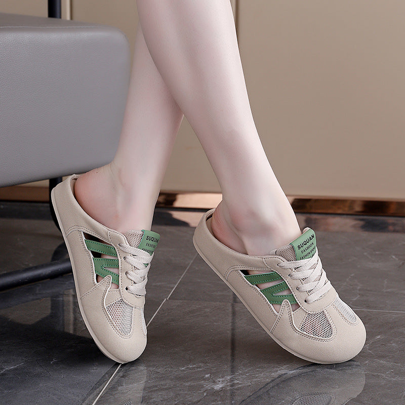 Damen Sneaker Offener Fersenbereich Atmungsaktiv