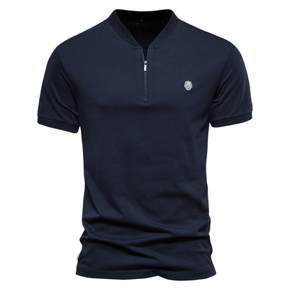 Herren Henley T-Shirt Kurzarm Modern Baumwolle