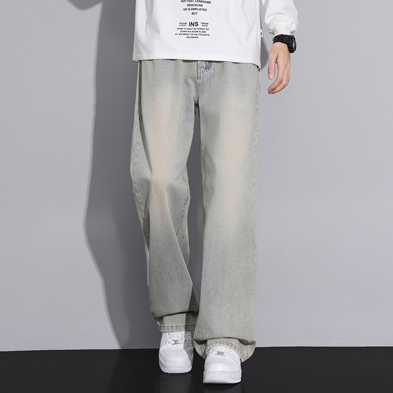 Herren Jeans Weite Bein Moderner Used Look