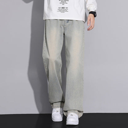 Herren Jeans Weite Bein Moderner Used Look