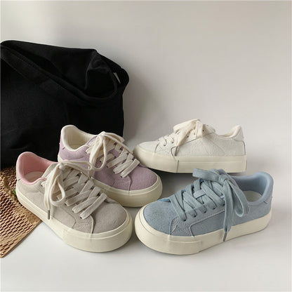 Damen Sneaker Weiches Wildleder Bequem Sportlich
