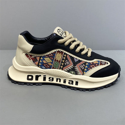 Damen Sneaker Sportlich Geometrisches Muster Schwarz