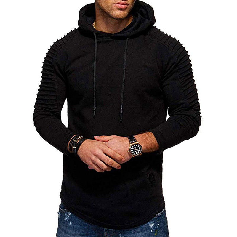 Herren Kapuzenshirt Modern Struktur Ärmel Trendig