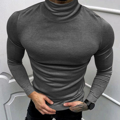 Herren Rollkragenpullover Eleganter Baumwollmix Modern