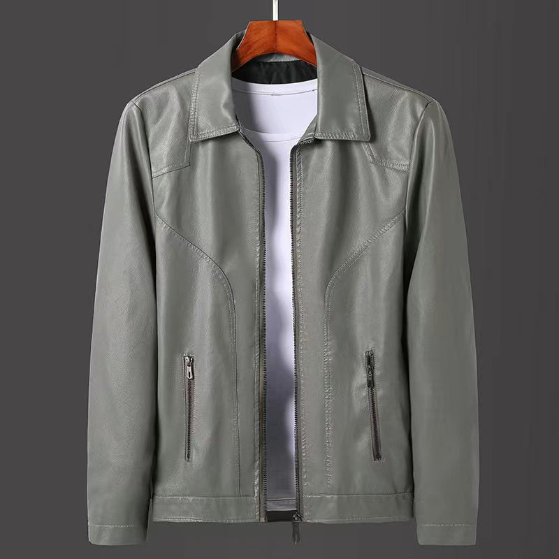 Lederjacke Herren Lässig Urban Schwarz