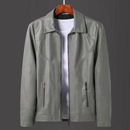 Lederjacke Herren Lässig Urban Schwarz