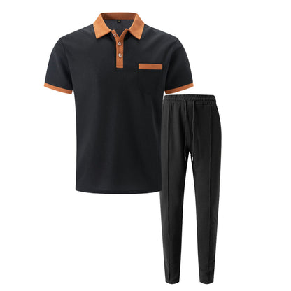 Herren Freizeit-Set atmungsaktiv Modern mit Knopfleiste
