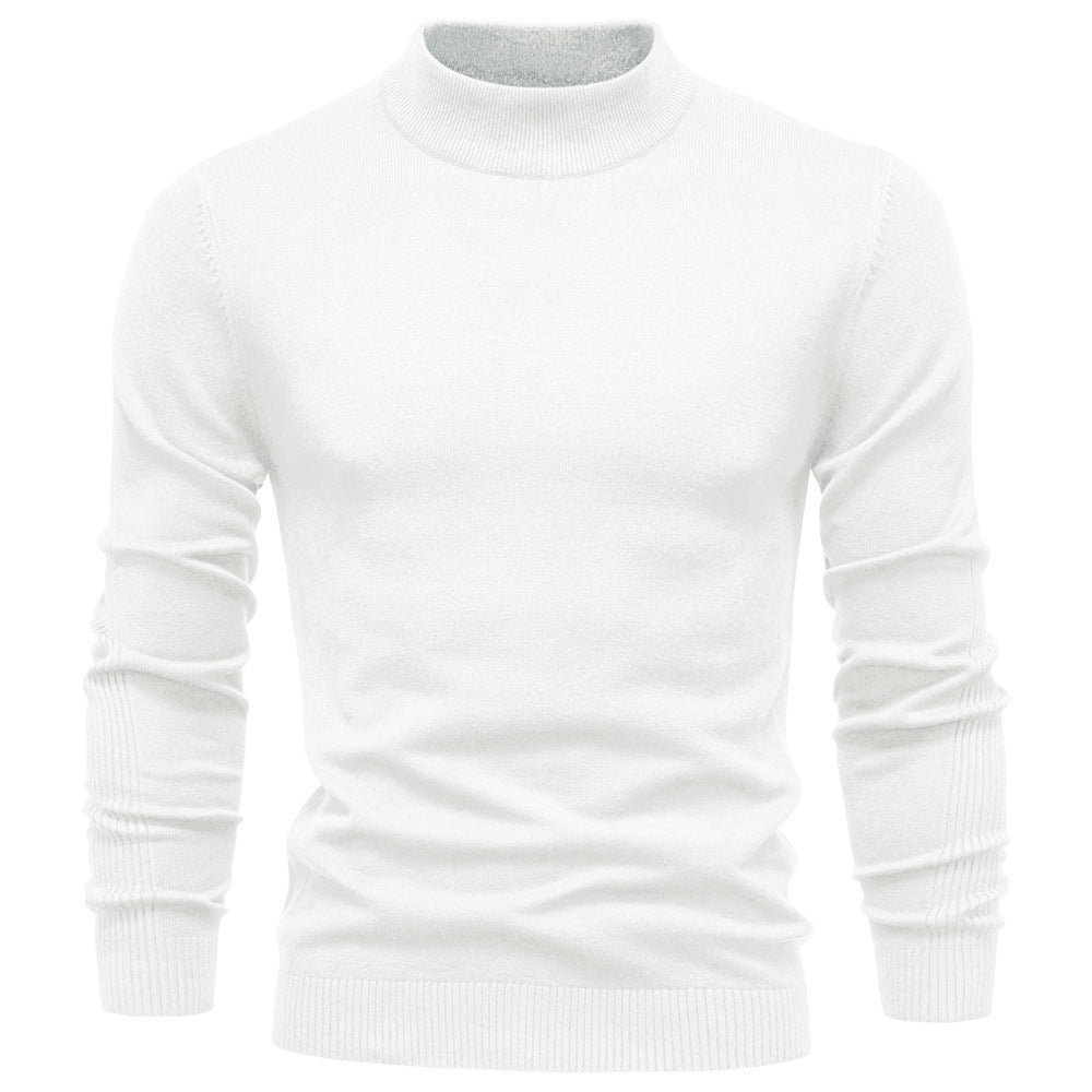 Herren Rollkragenpullover Weich Strick Material Rippstruktur