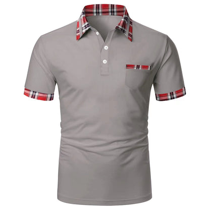 Herren Poloshirt Baumwoll Modern KontrastDetails