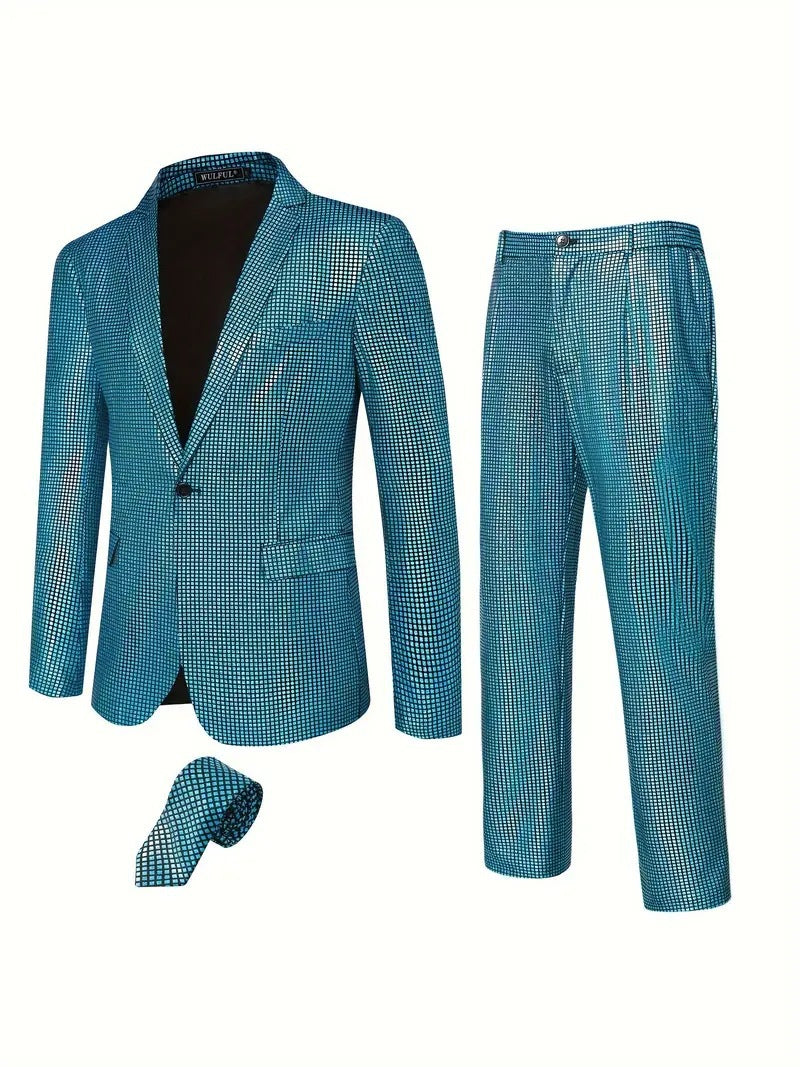 Herren Anzug Set Glitzernd Elegant Party