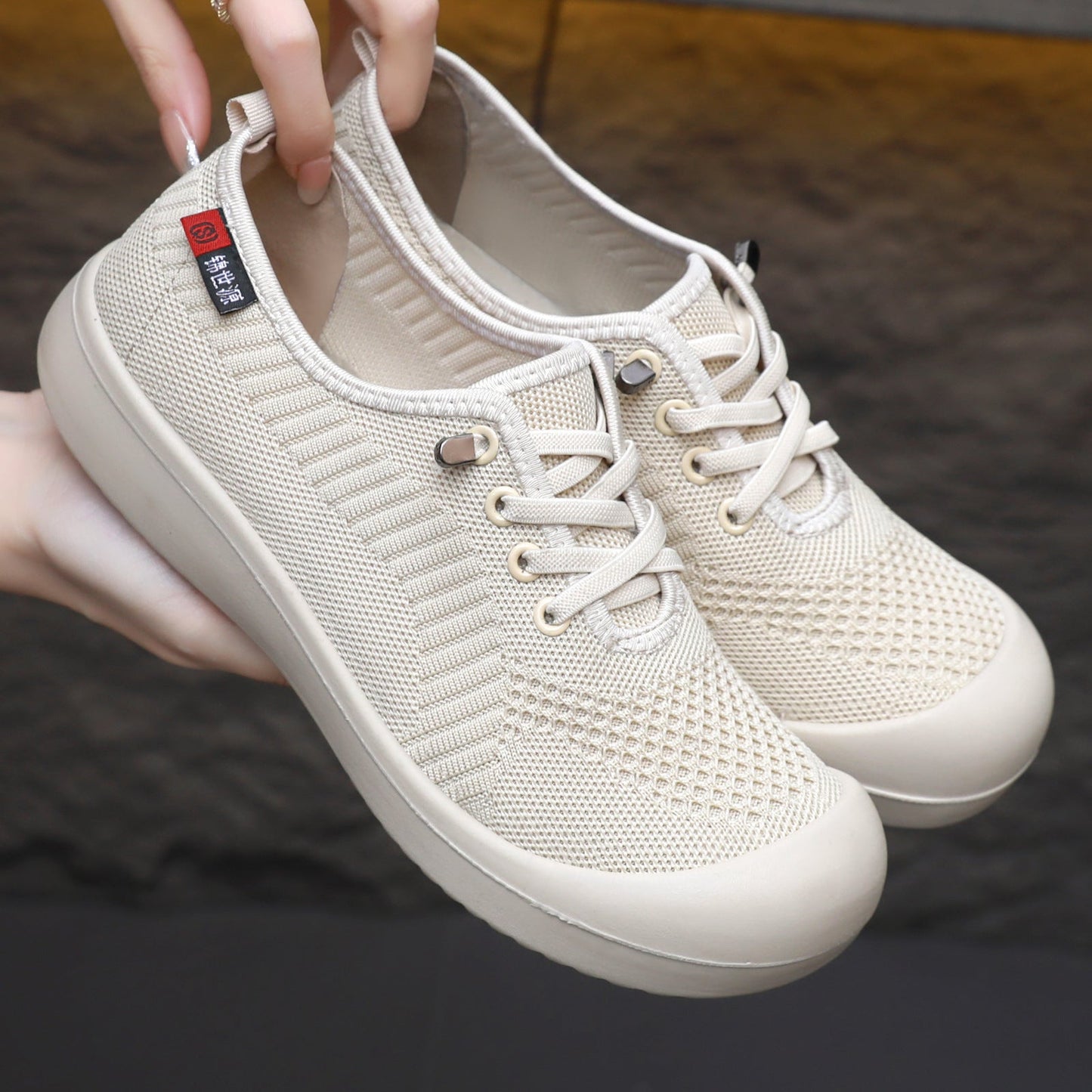 Damen Freizeitschuhe Leicht Atmungsaktiv Elastisch Sportlich - BerlinGlamour