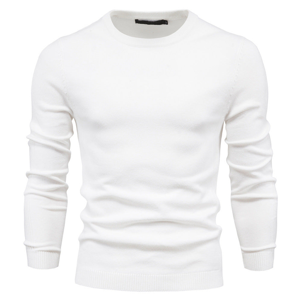 Herren Pullover Rundhals aus Baumwolle Hochwertig Bequem