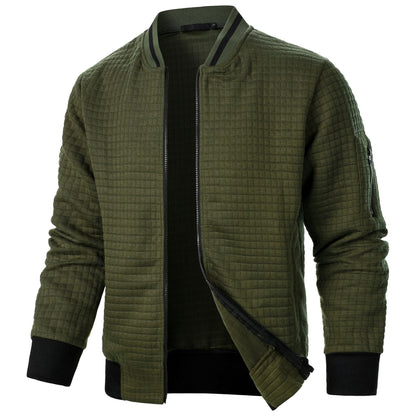 Herren Bomberjacke Steppjacke Reißverschluss Taschen