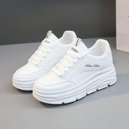 Damen Plateau Sneaker Sportlich Atmungsaktiv Mit Dämpfung