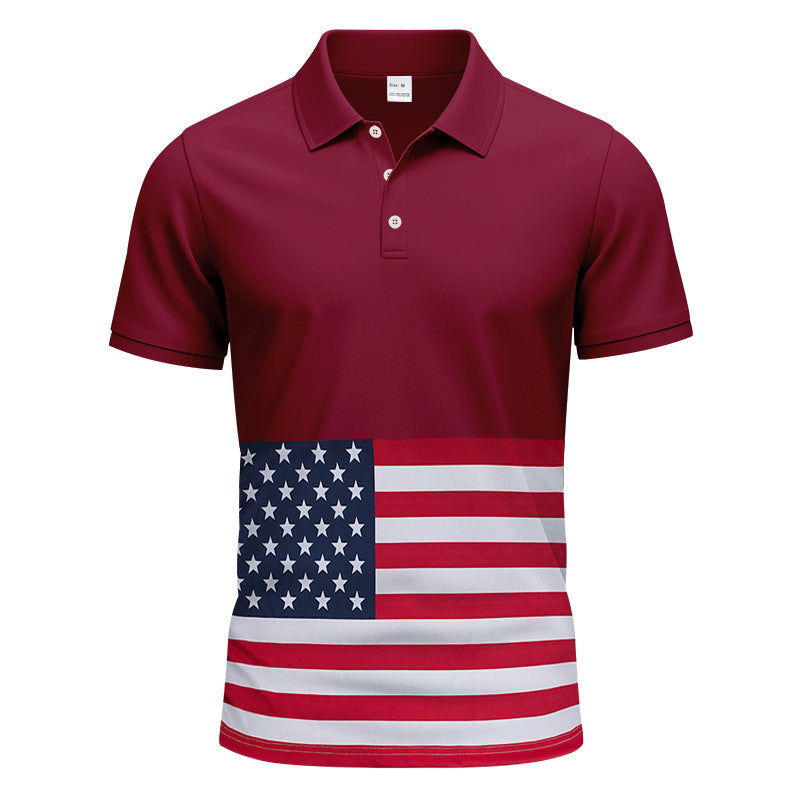 Herren Poloshirt Flaggen Motiv Berlin Style