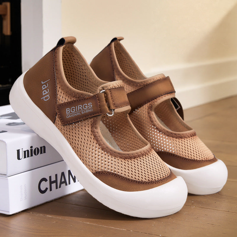 Damen Mesh-Schuhe Bequem Klettverschluss Sportlich - BerlinGlamour