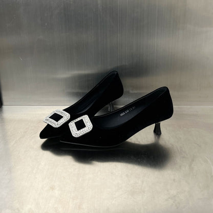 Damen Pumps High Heels Strass Schuhe Elegant