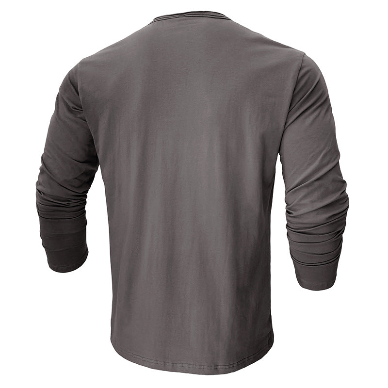 Bequemes Herren Langarmshirt aus Baumwolle Modern