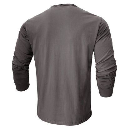 Bequemes Herren Langarmshirt aus Baumwolle Modern