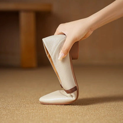 Damen Ballerinas Schick Hochwertiges Leder Elegante Schuhe