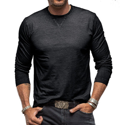 Herren Langarmshirt Sportlich Rundhals Modern