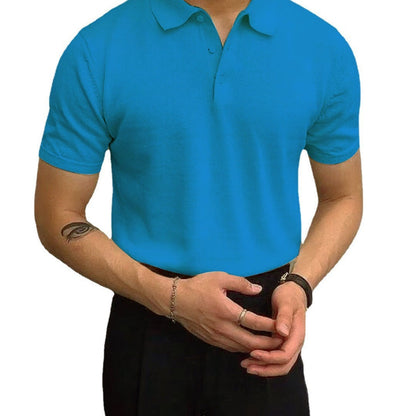 Herren Polo-Shirt Atmungsaktiv Elegant Kragen Baumwolle