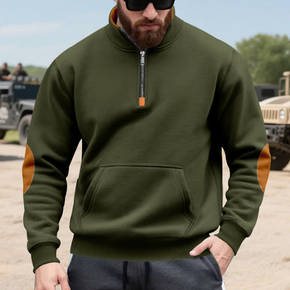 Herren Hoodie Stehkragen Kontrast details Trendig Modern