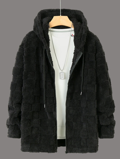 Herren Fleecejacke Warm Strukturiert Reißverschluss