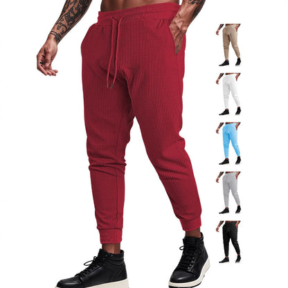 Bequeme Jogginghose Herren Waffelstruktur Grau Komfort