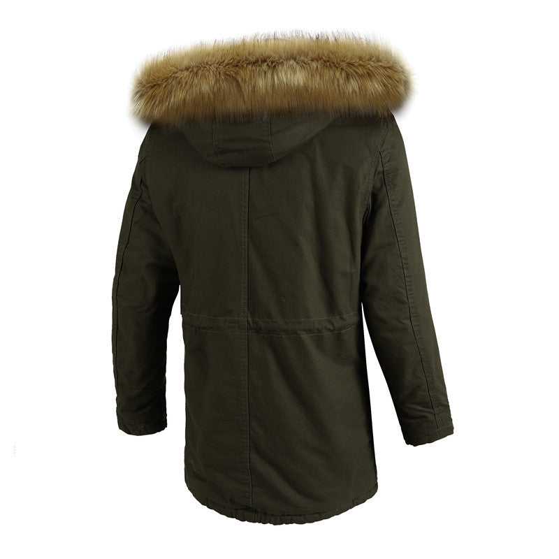 Herren Winterjacke Warm Isoliert Fleece Kapuze