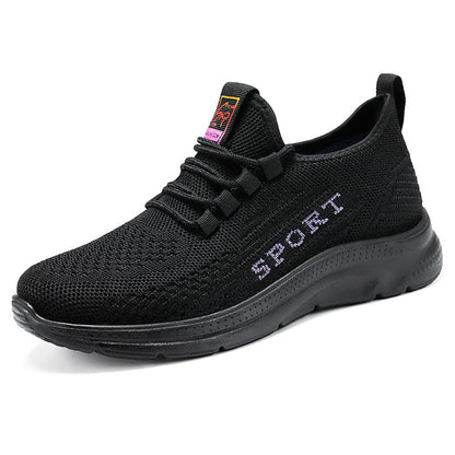 Damen Sneaker Sportlich Elastisch Bequem Laufschuhe