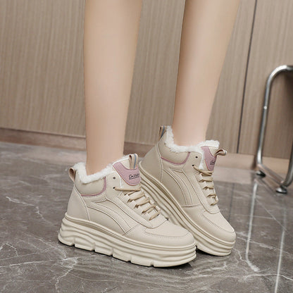 Damen Sneaker High-Top Warmfutter Dämpfende Sohle