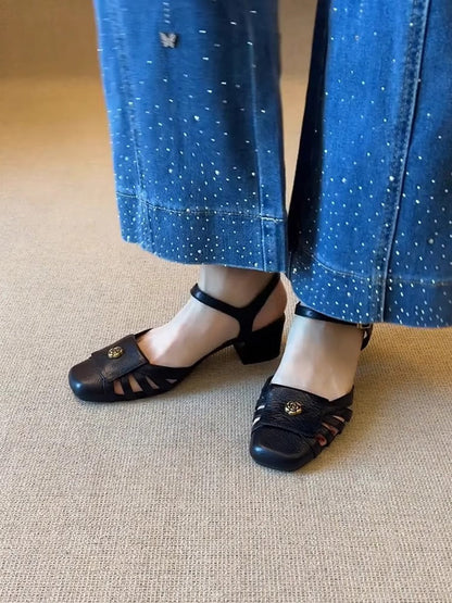 Damen Sandalen Komfortabel Elegant mit Applikation