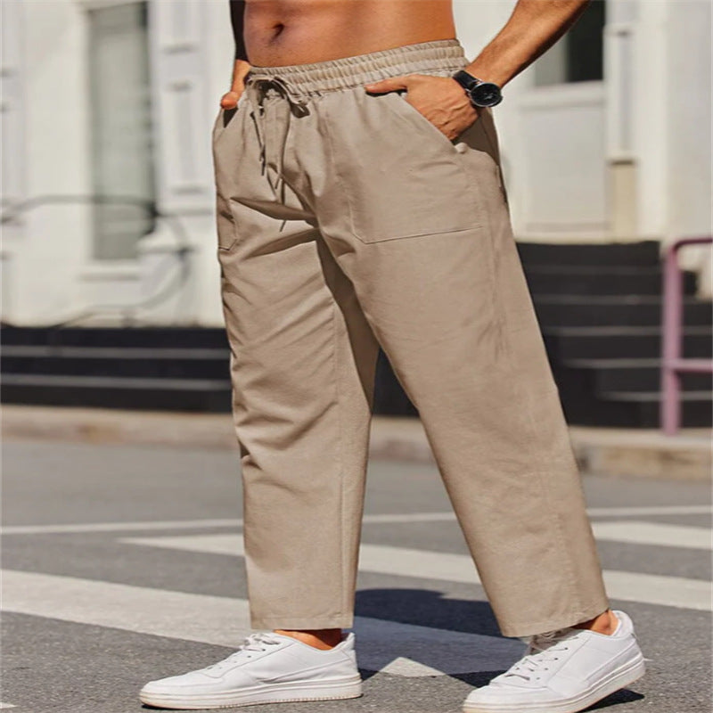 Herren Freizeithose Leicht Bequem Elastisch Mit Taschen