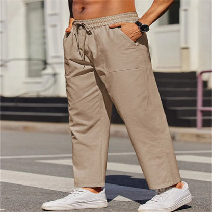 Herren Freizeithose Leicht Bequem Elastisch Mit Taschen