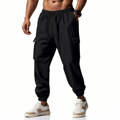 Herren Trainingshose elastisch mit Seitentaschen Sportlich