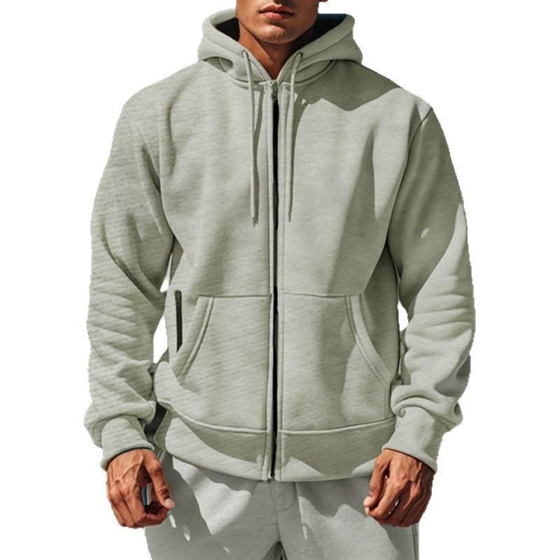 Herren Kapuzenjacke Wasserdicht mit Reißverschlusstaschen Modern