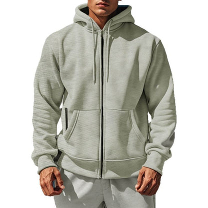 Herren Kapuzenjacke Wasserdicht mit Reißverschlusstaschen Modern