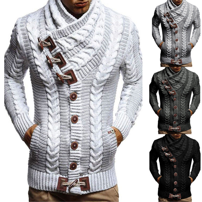 Herren Strickjacke Grobstrick Modern mit Knöpfen - BerlinGlamour