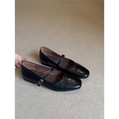 Damen Ballerinas Elegante Mit Verstellbarem Riemen
