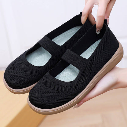 Damen Ballerinas Bequem Elastisch Elegant